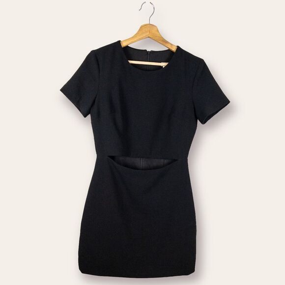 Rubber Ducky Productions Womens Black Cutout Front Mini Dress Size Medium - Picture 2 of 9